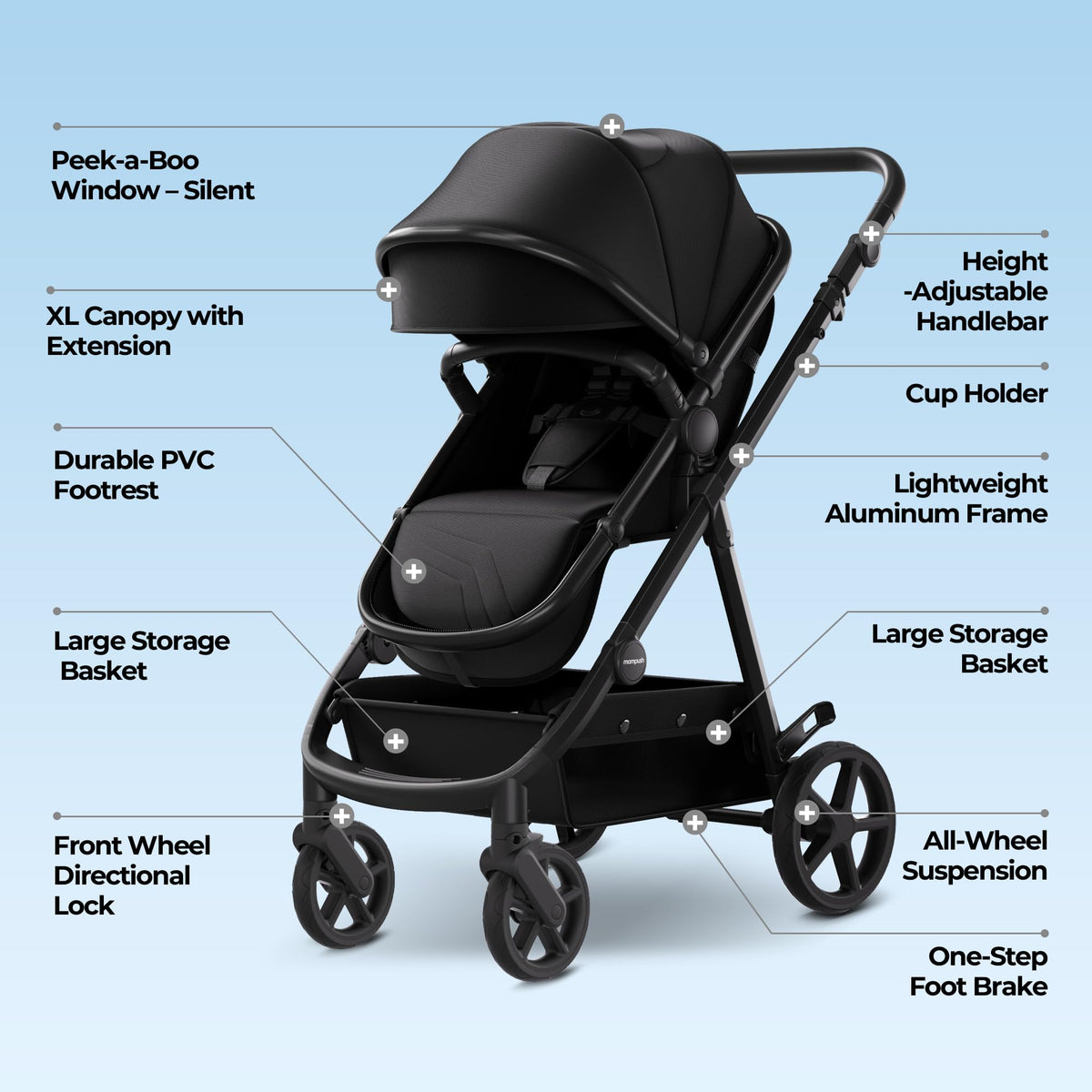 Baby Stroller with Car Seat Adapter K2802