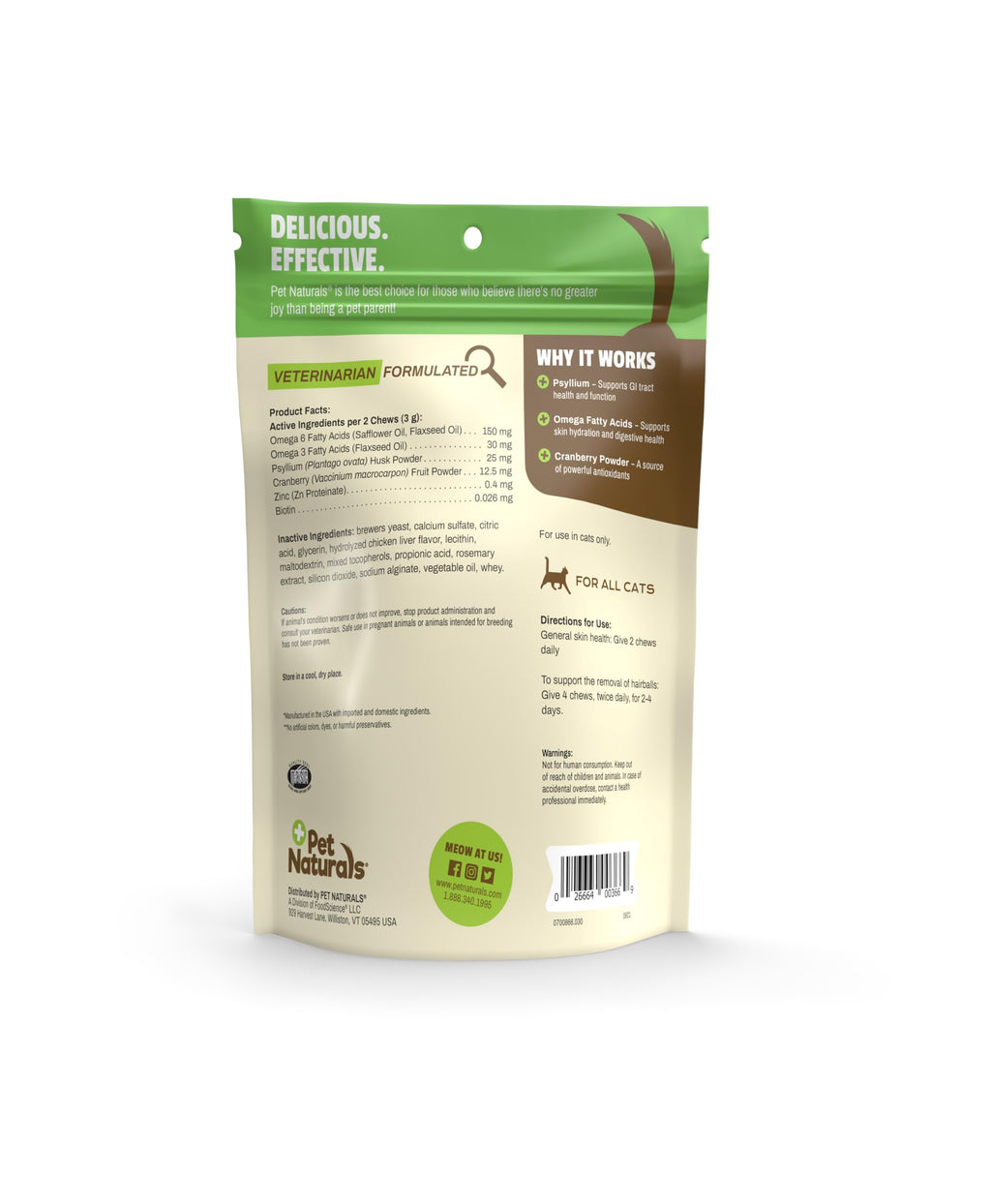 Chicken Liver Hairball Relief Soft Chews for Cats 30 Count P106423