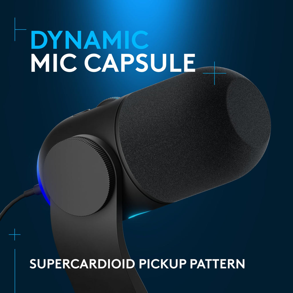 Black USB Dynamic Gaming Microphone K10893