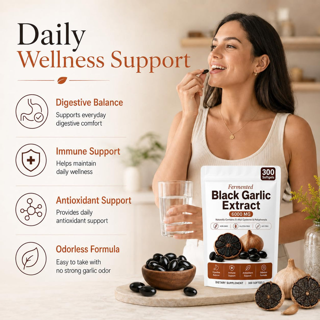 Black Garlic Extract Capsules 300 Softgels Z961589