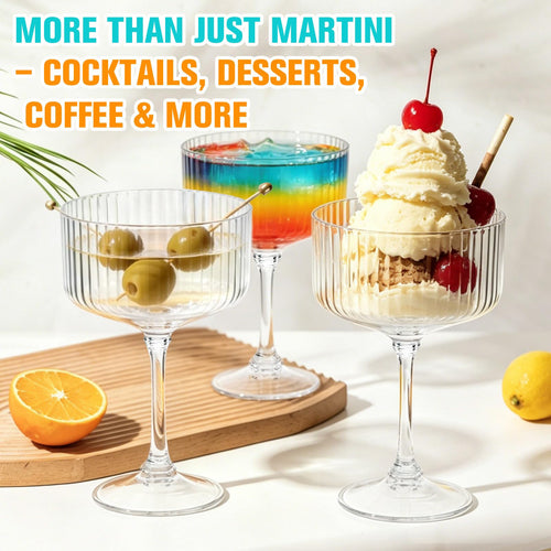 12 Pcs 10oz Plastic Martini Glasses A87711