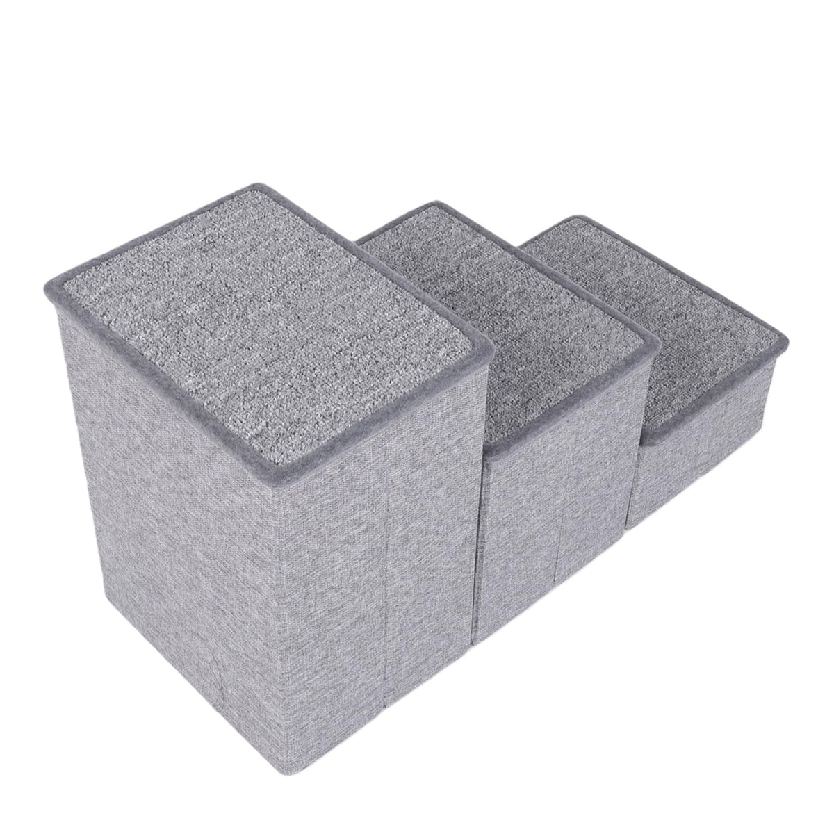 Foldable 3 Step Dog Stairs with Storage W36078