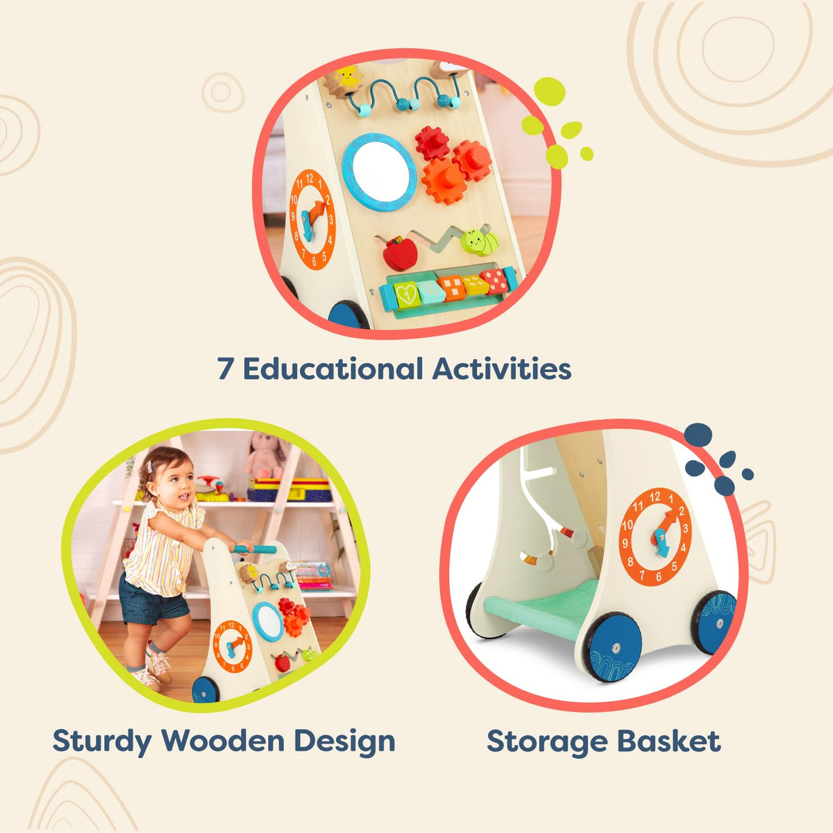 Wooden Activity Walker G58763