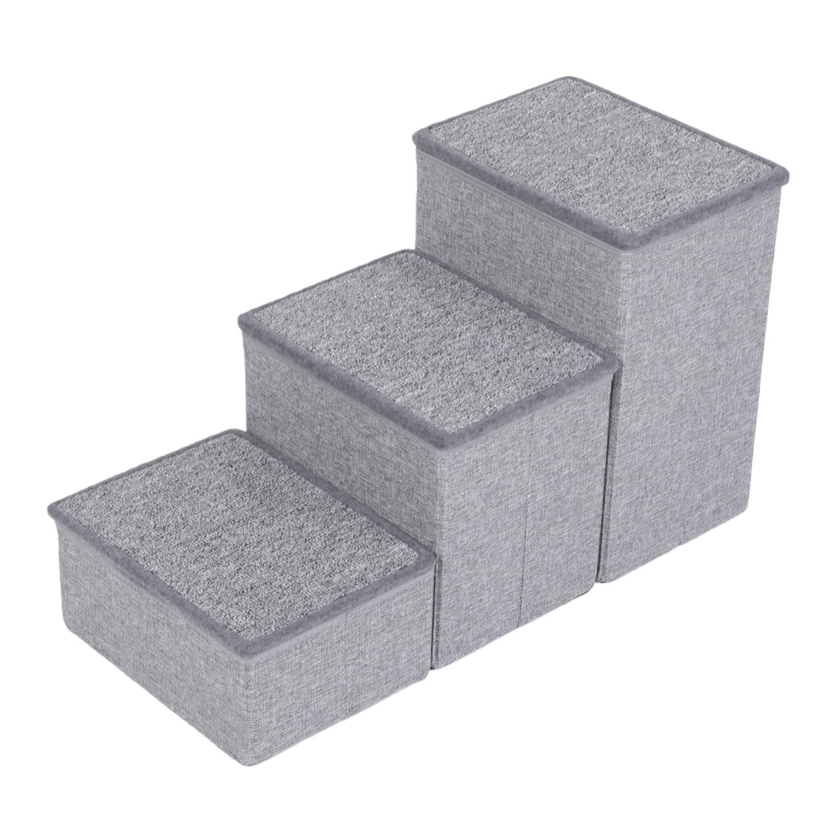Foldable 3 Step Dog Stairs with Storage W36078
