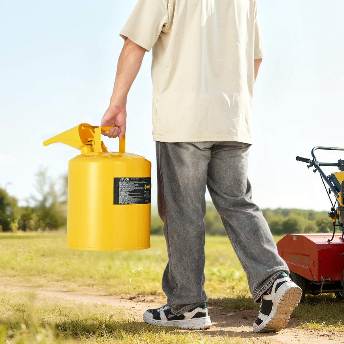5 Gallon Type I Yellow Metal Container with Flame Arrester N198072