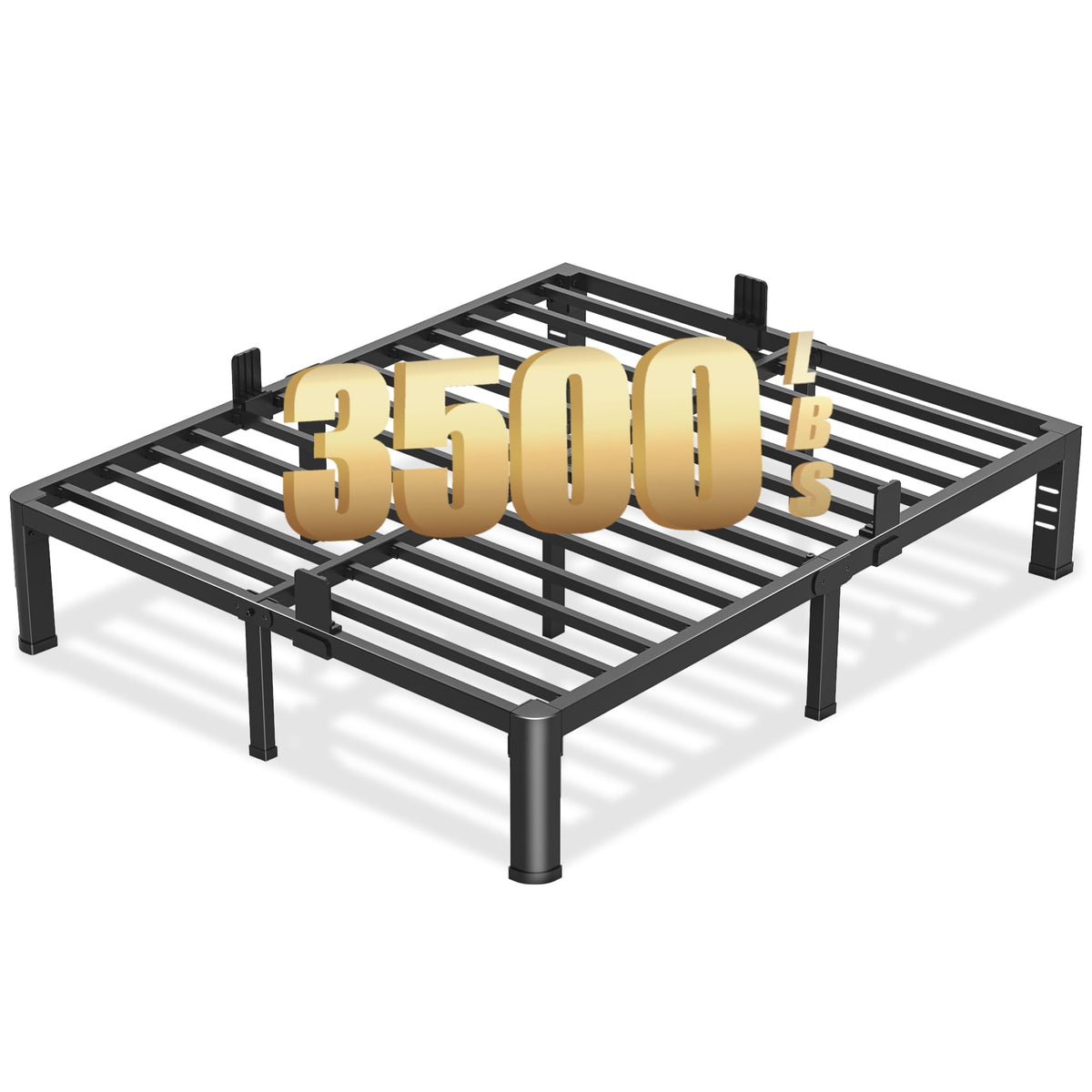 10 Inch Queen Metal Bed Frame with Headboard Y790870