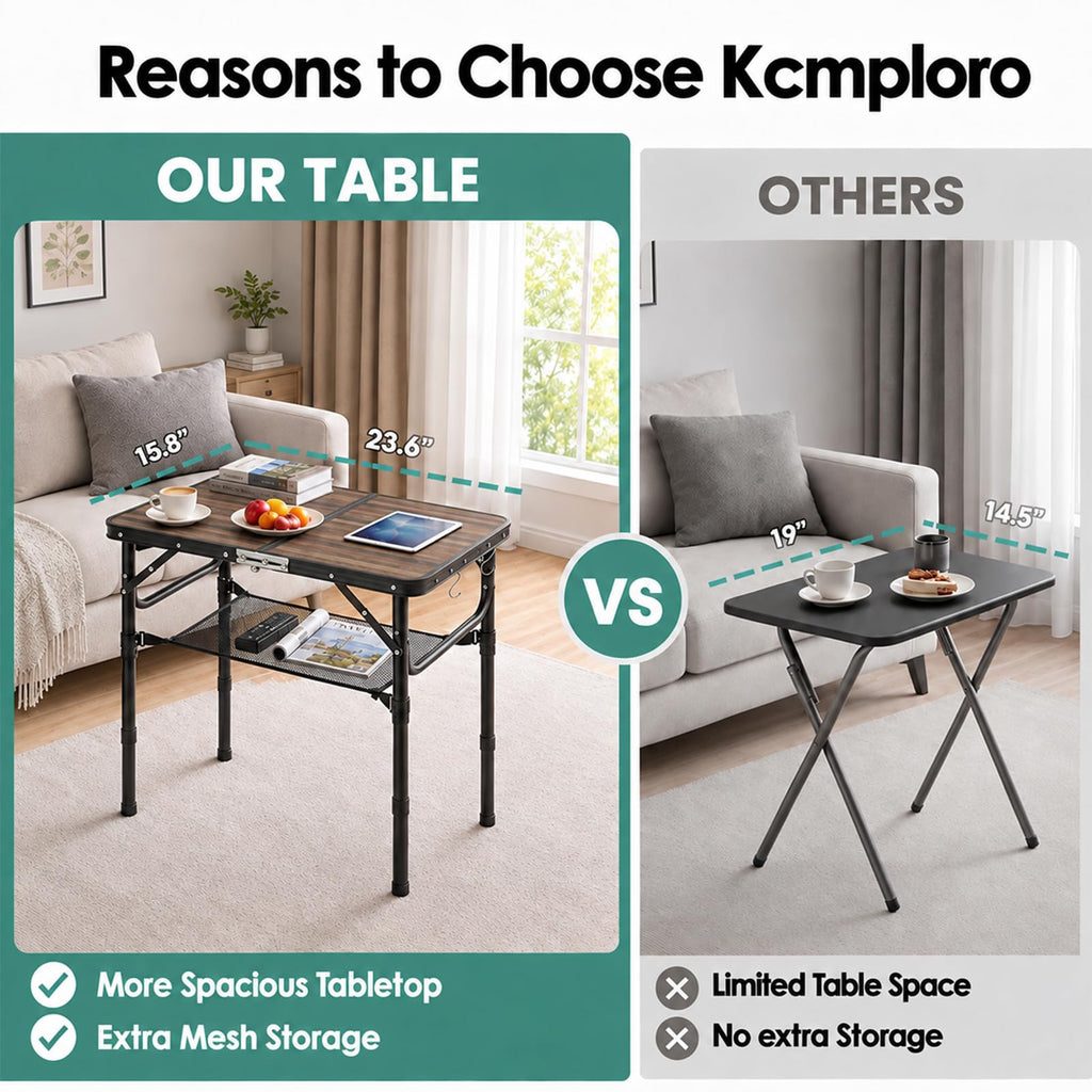 Folding Adjustable Height TV Tray Table B2062