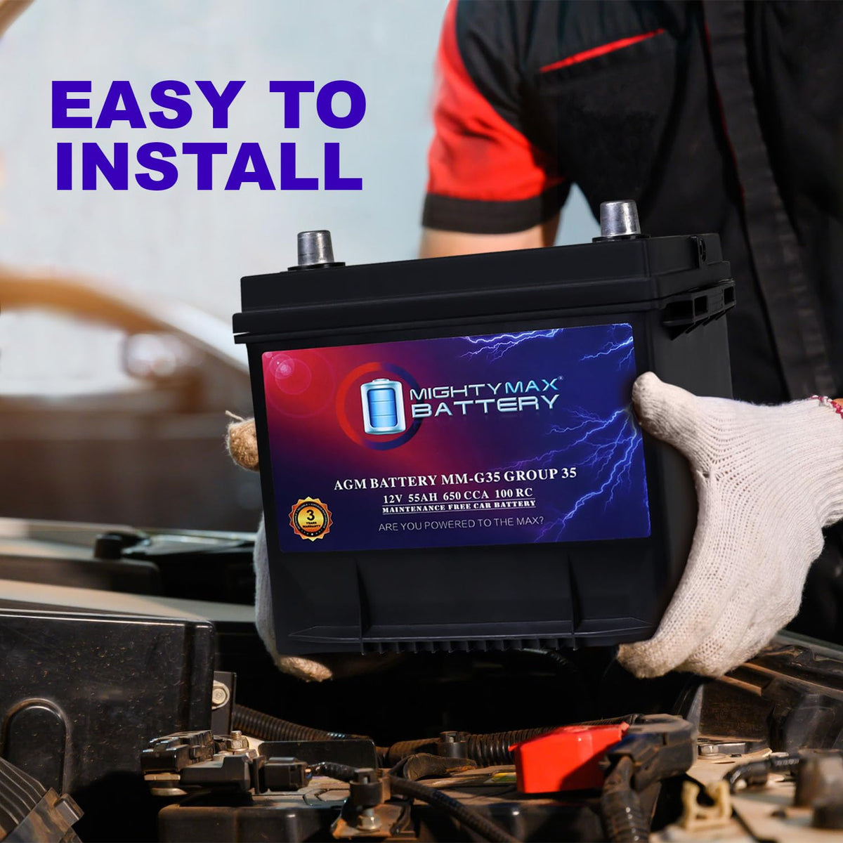 12V 55Ah AGM Replacement Battery G3856