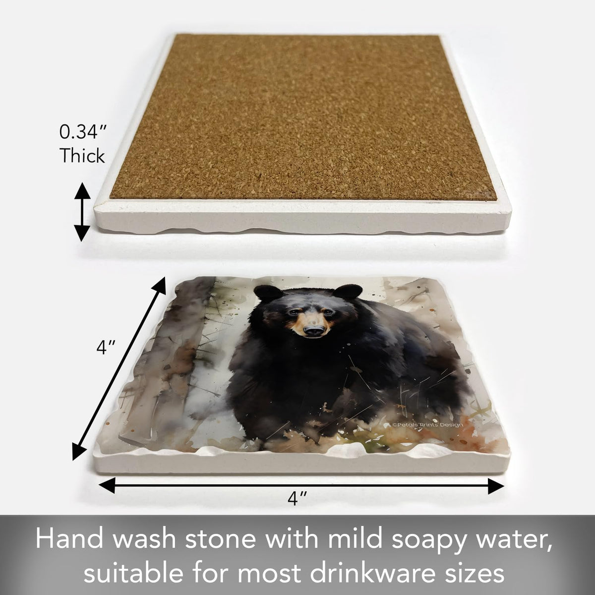 Absorbent Stone Coasters, Set of 4 P296