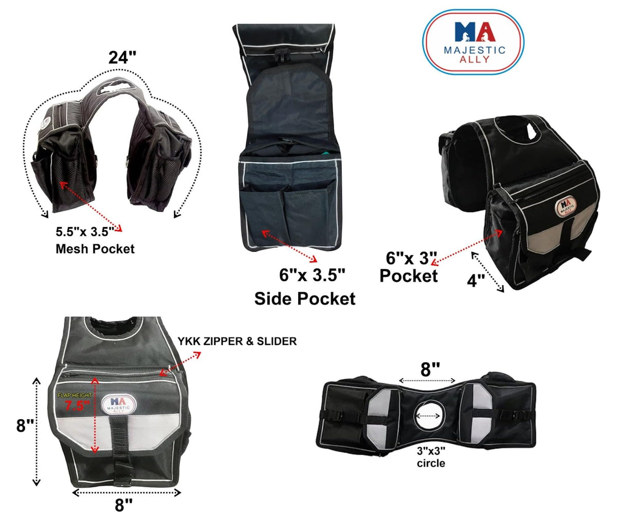 Nylon Insulated Horn Bag with Pockets W765623