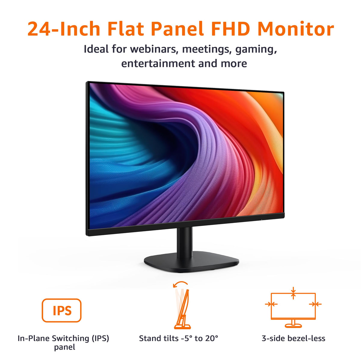 24 Inch FHD 1080P 100Hz Monitor with Speakers P21644