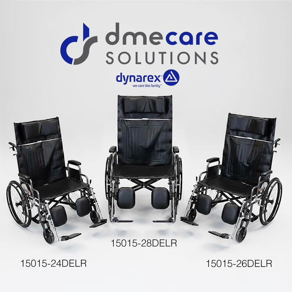 28" Wide Seat Bariatric Reclining Manual Wheelchair with Elevating Leg Rests V7994