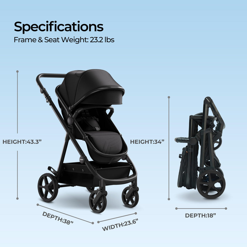 Baby Stroller with Car Seat Adapter K2802