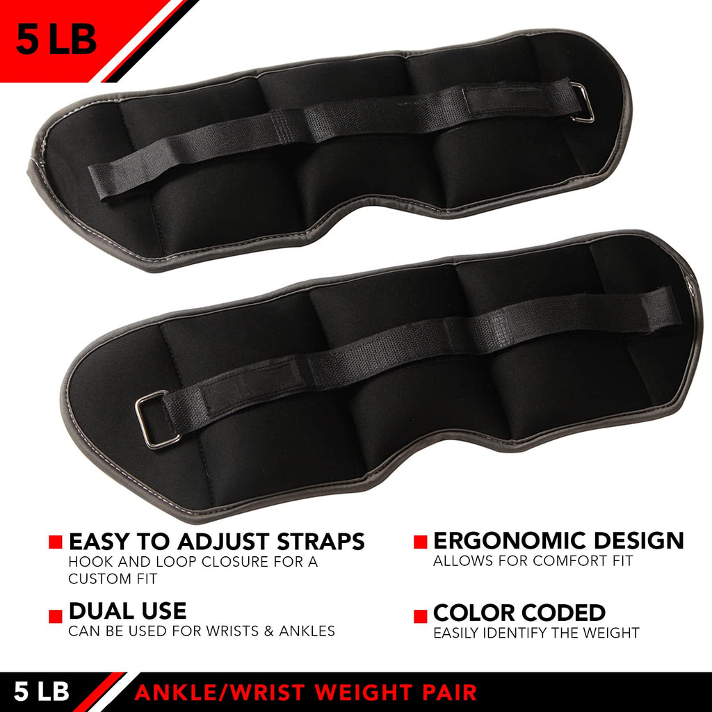Ankle Weights Pair Set of 2 Adjustable Straps N40431