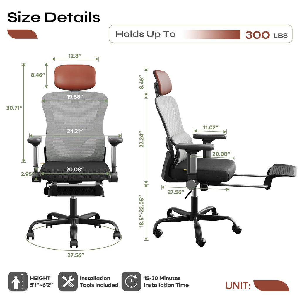 Ergonomic High Back Mesh Office Chair M43321