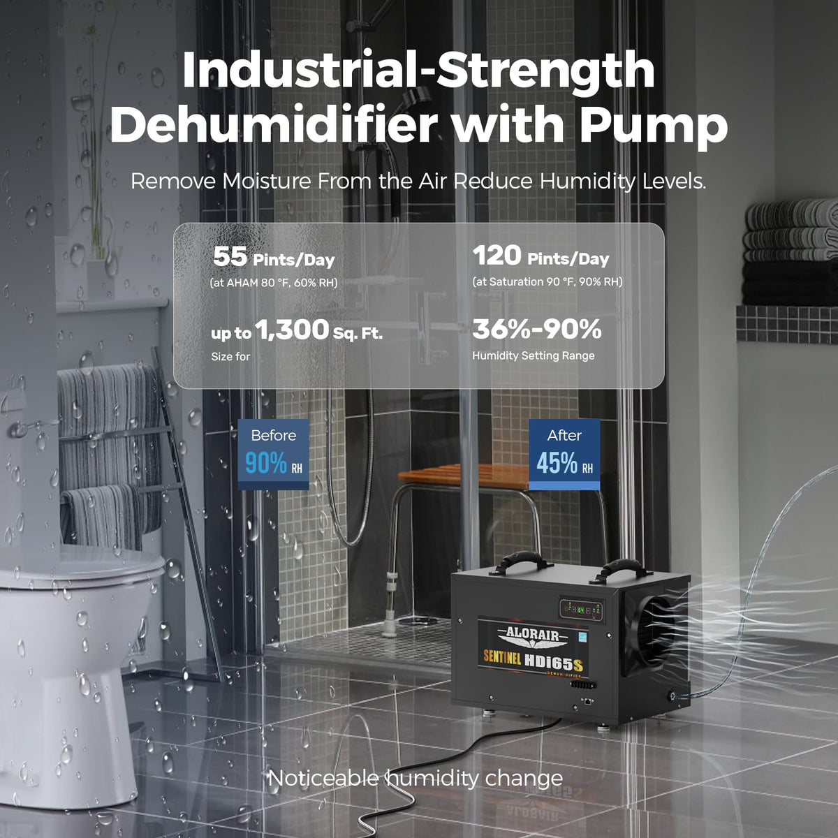 120 Pints Wi-Fi Dehumidifier with Pump E905