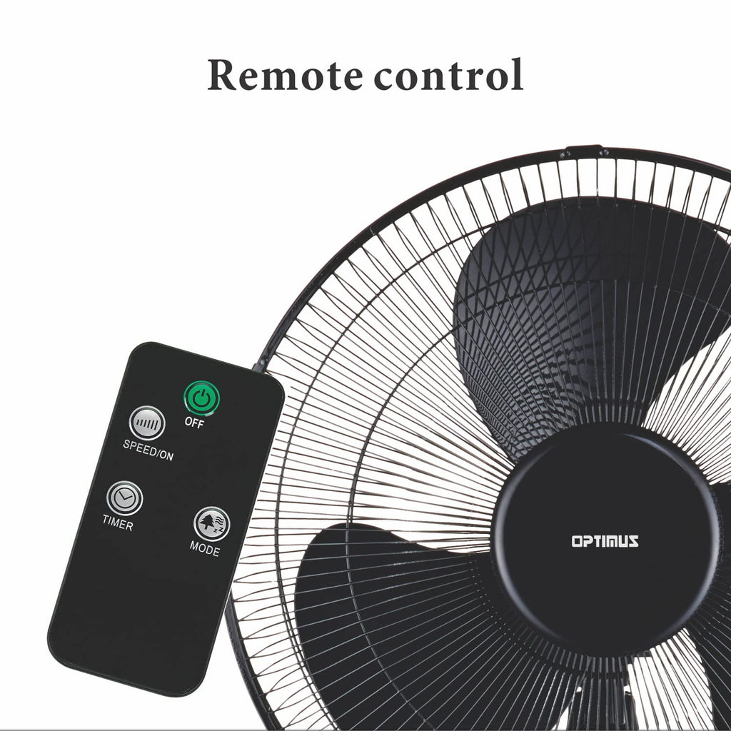 White 16-Inch Oscillating Stand Fan with Remote B794