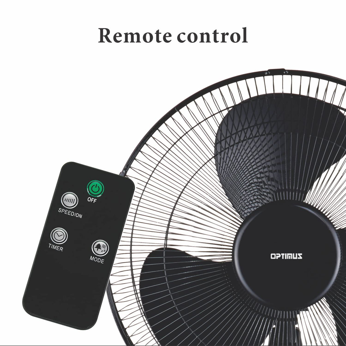 White 16-Inch Oscillating Stand Fan with Remote B794