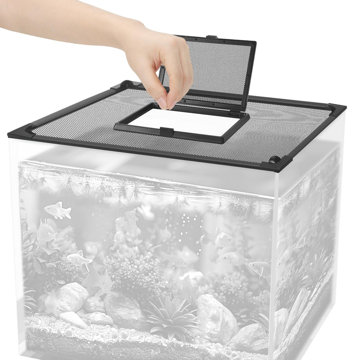 43"x27" Magnetic Aquarium Lid with Feeding Window G4462