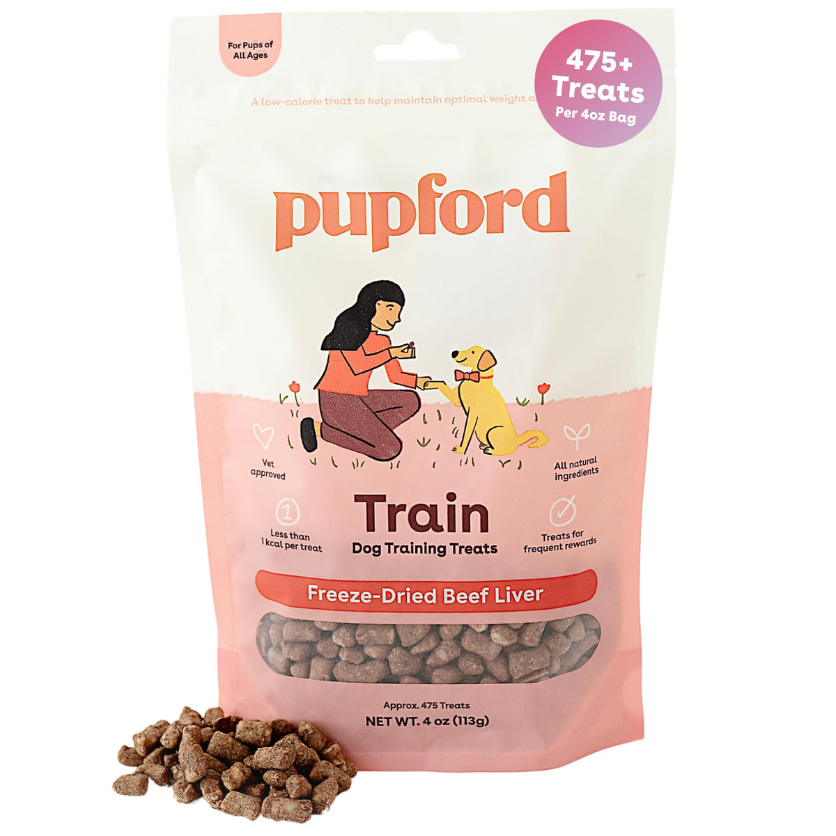 Freeze Dried Training Treats for Dogs & Puppies Beef Liver 4 oz L700