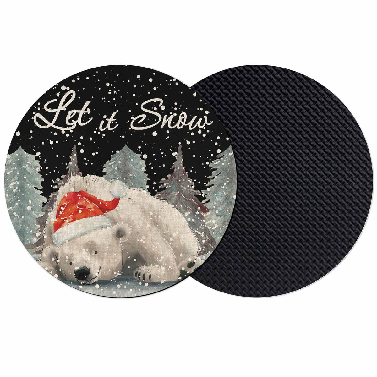 Black Silicone Coasters Set of 2 K760507
