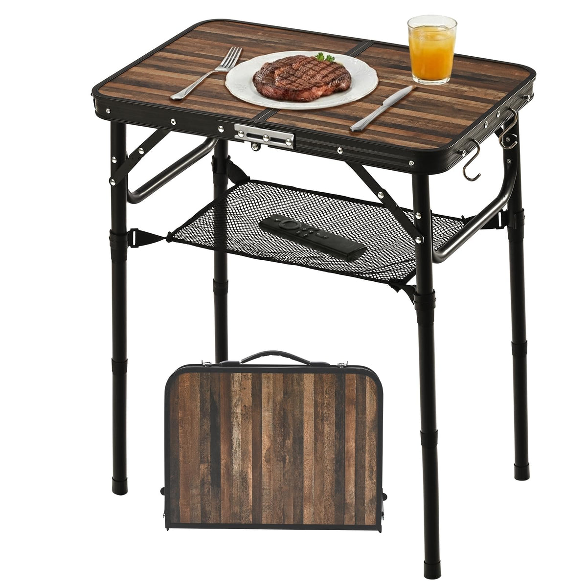 Folding Adjustable Height TV Tray Table B2062