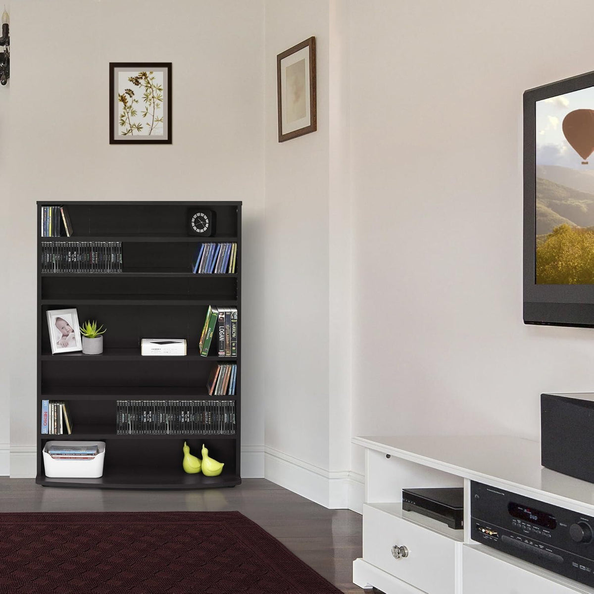 6 Tier Adjustable Multimedia Storage Tower D9038