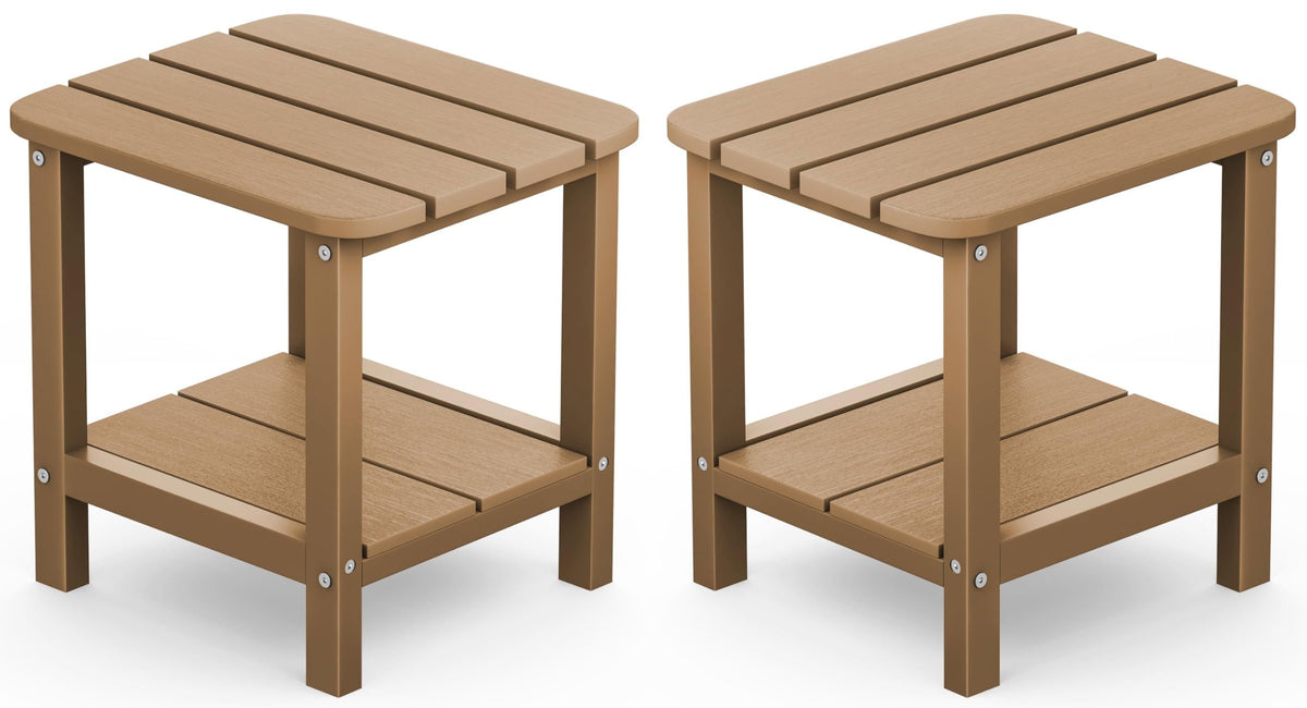 Brown Set of 2 Rectangular End Table E5378