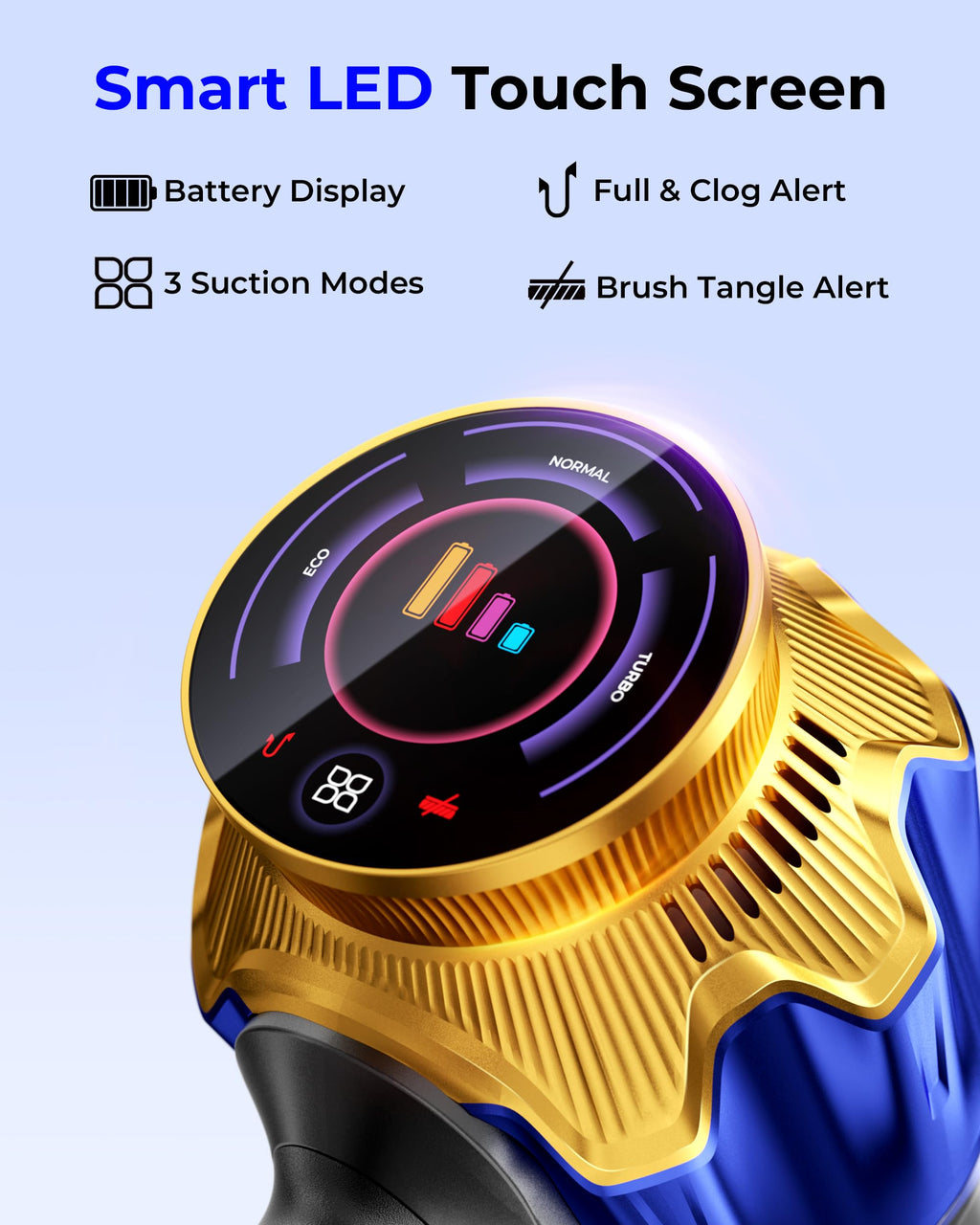 650W 55KPa Cordless Stick Vacuum Cleaner with Anti-Tangle Brush D4855