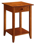 Cherry End Table with Drawer and Shelf U14131