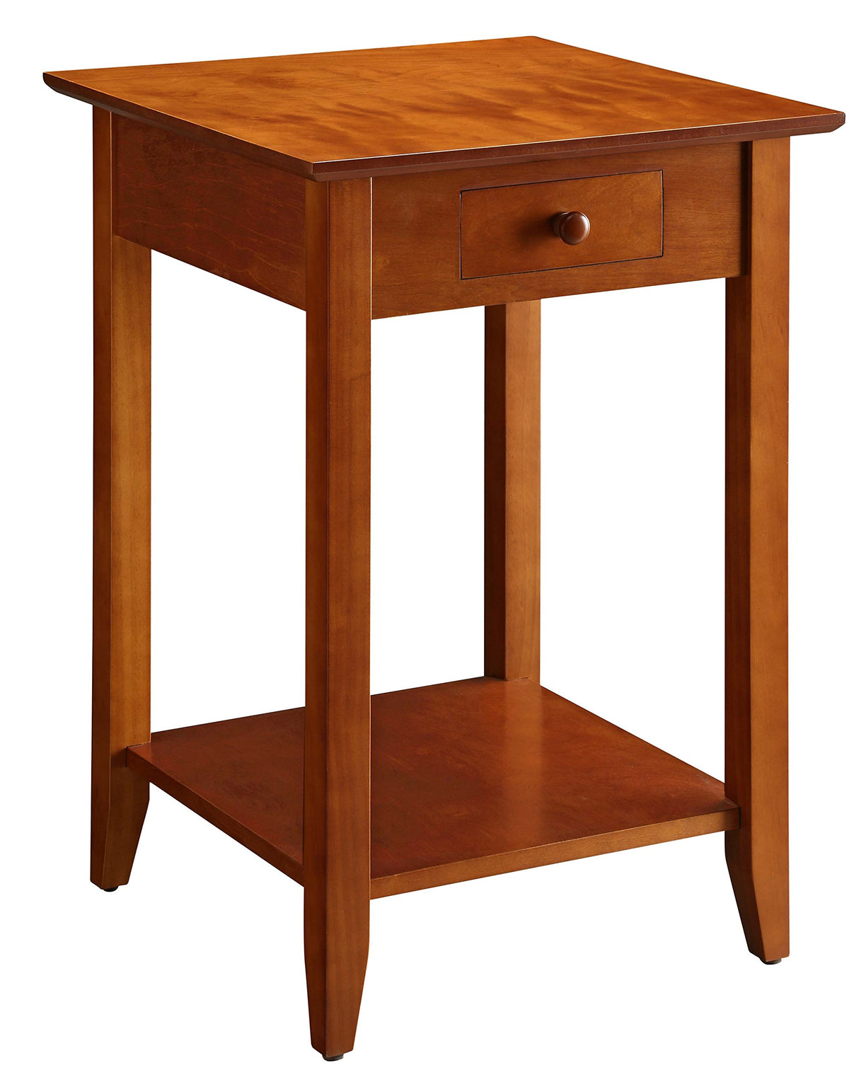 Cherry End Table with Drawer and Shelf U14131