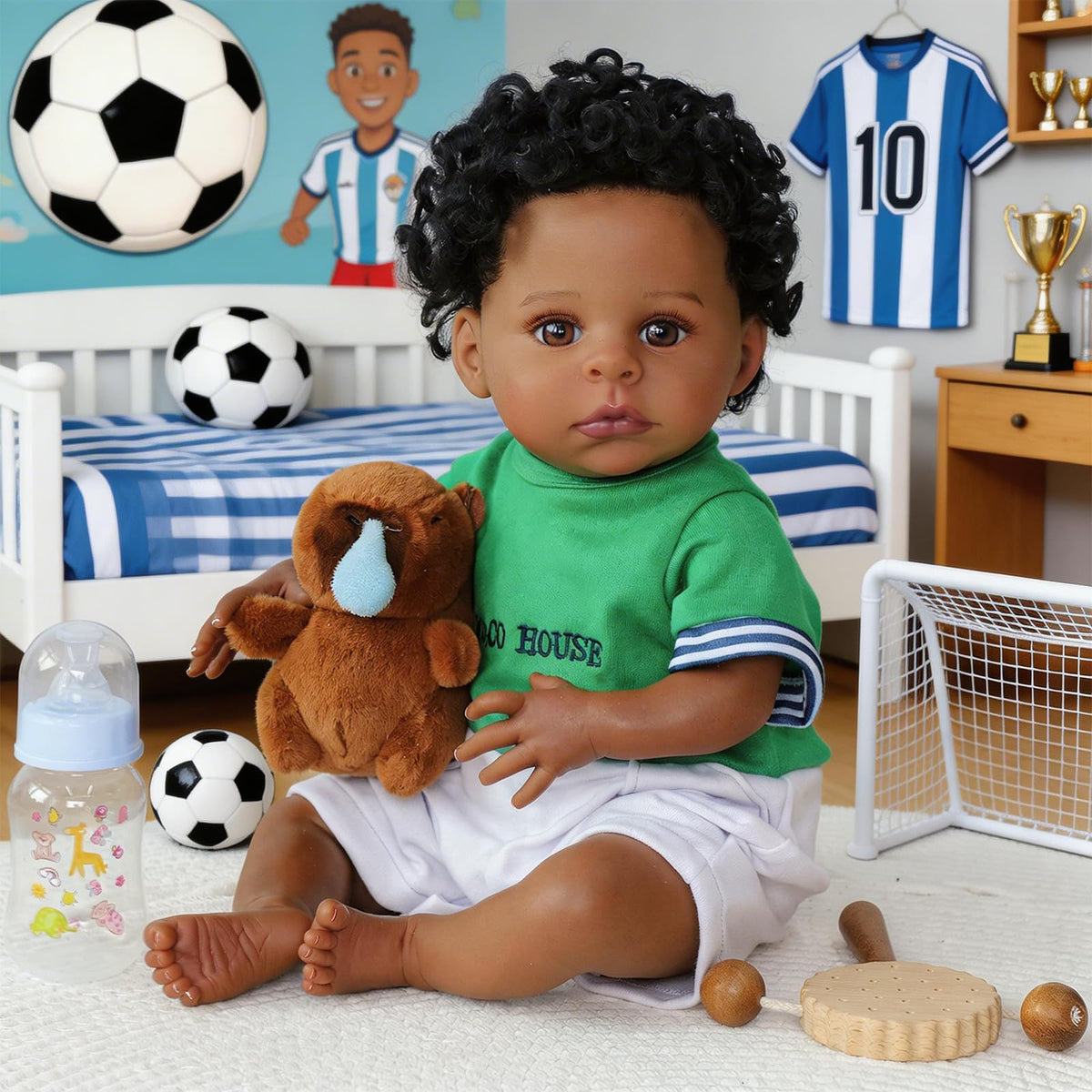 Black 20 Inch Reborn Baby Doll N23049