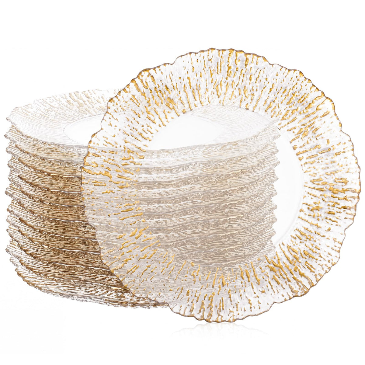 12 Pcs Baroque Plastic Charger Plates M5874