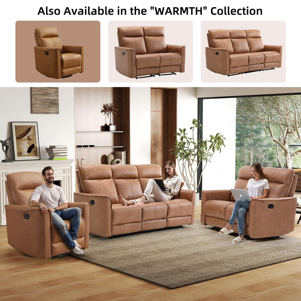 Brown Leathaire Swivel Rocker Recliner X964297