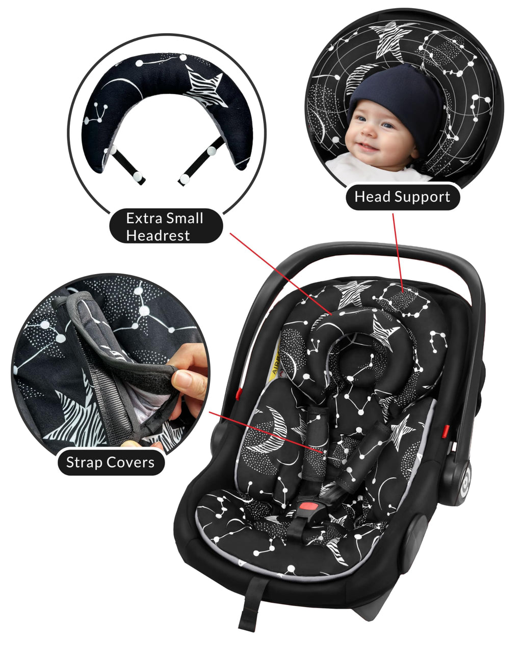 Infant Car Seat Insert with Removable Cushion X80749