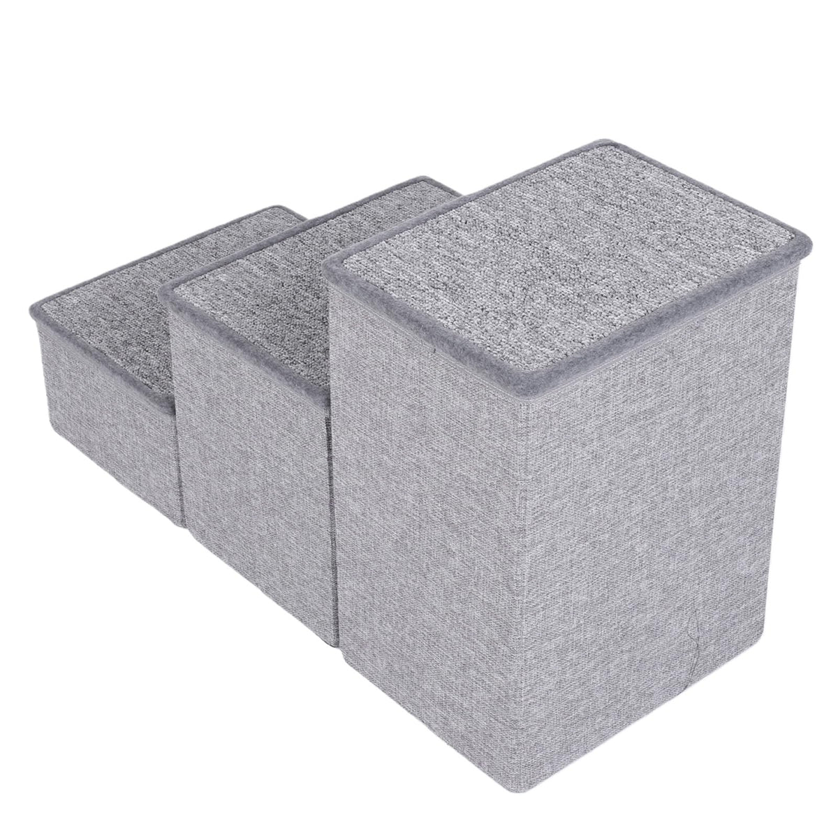 Foldable 3 Step Dog Stairs with Storage W36078