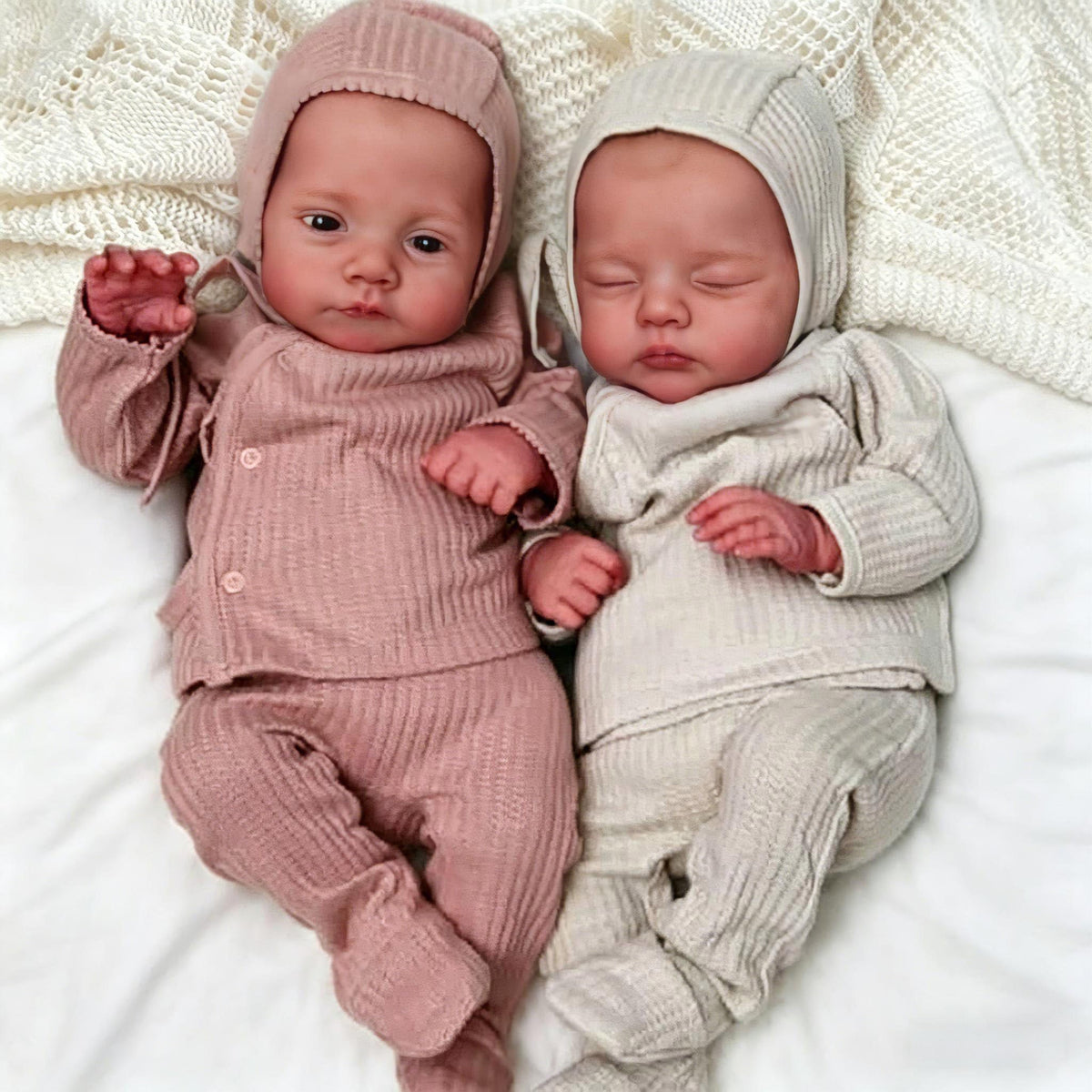18 in Realistic Baby Dolls Twins with Accessories W569