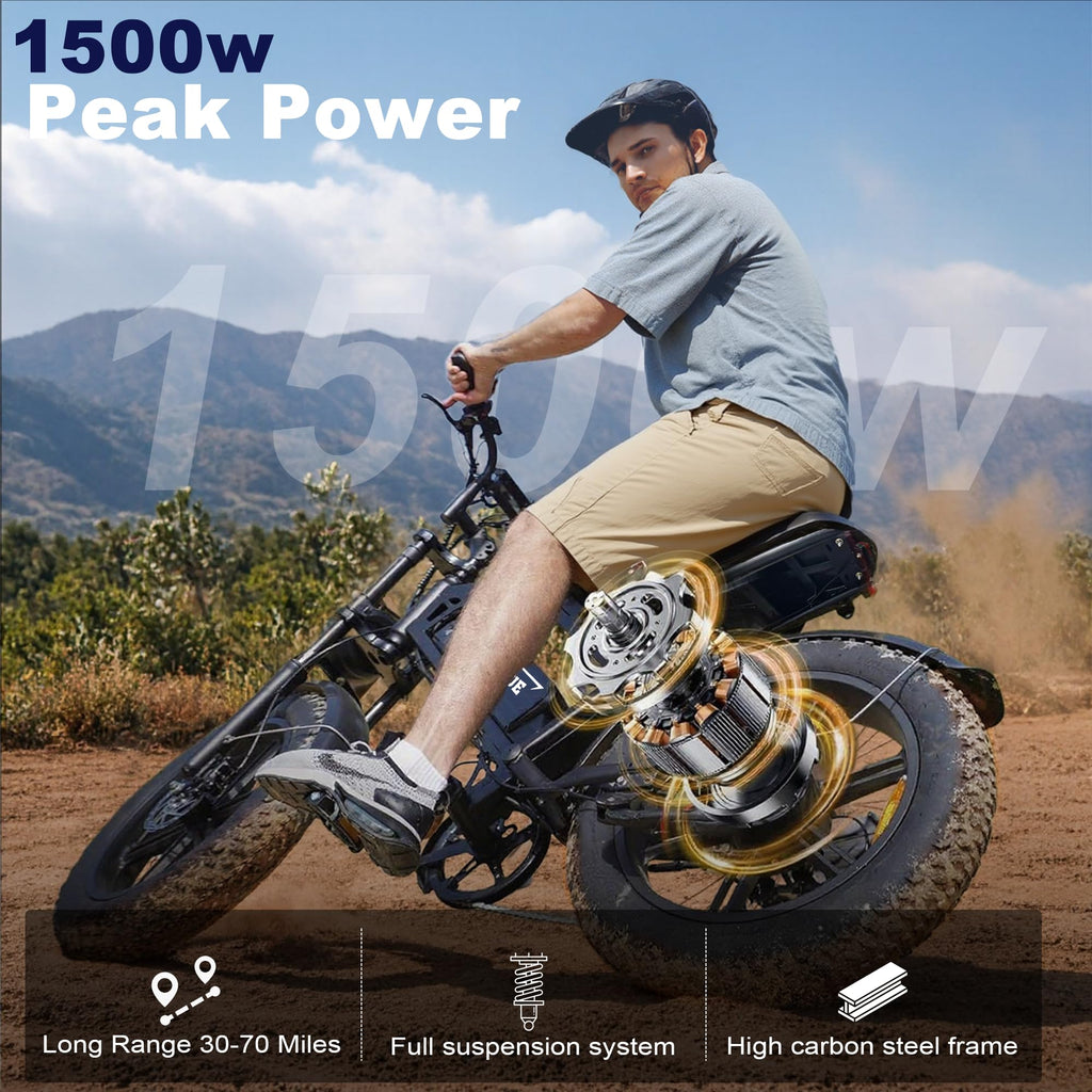 1500W Peak Motor Full Suspension Electric eBike F62314