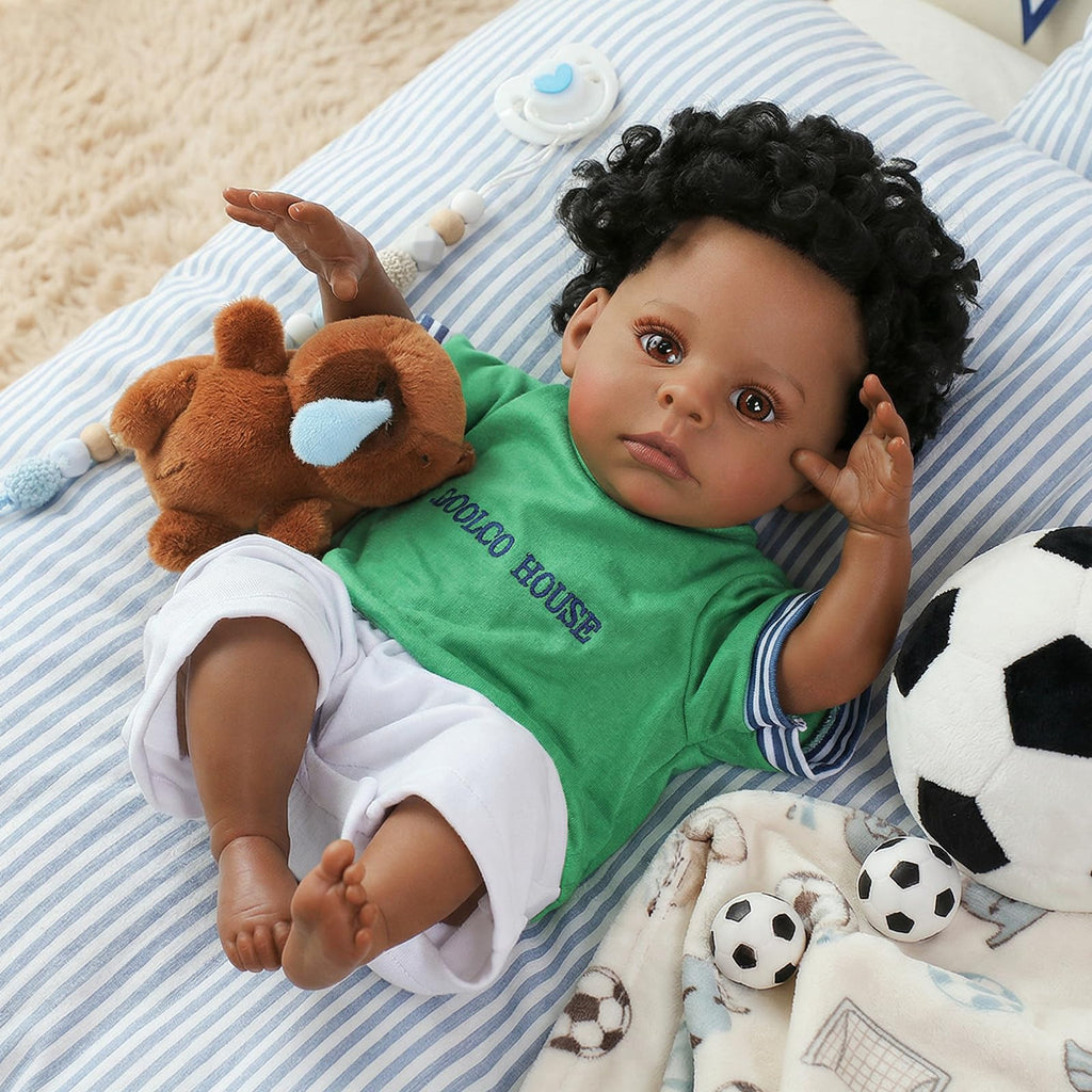 Black 20 Inch Reborn Baby Doll N23049