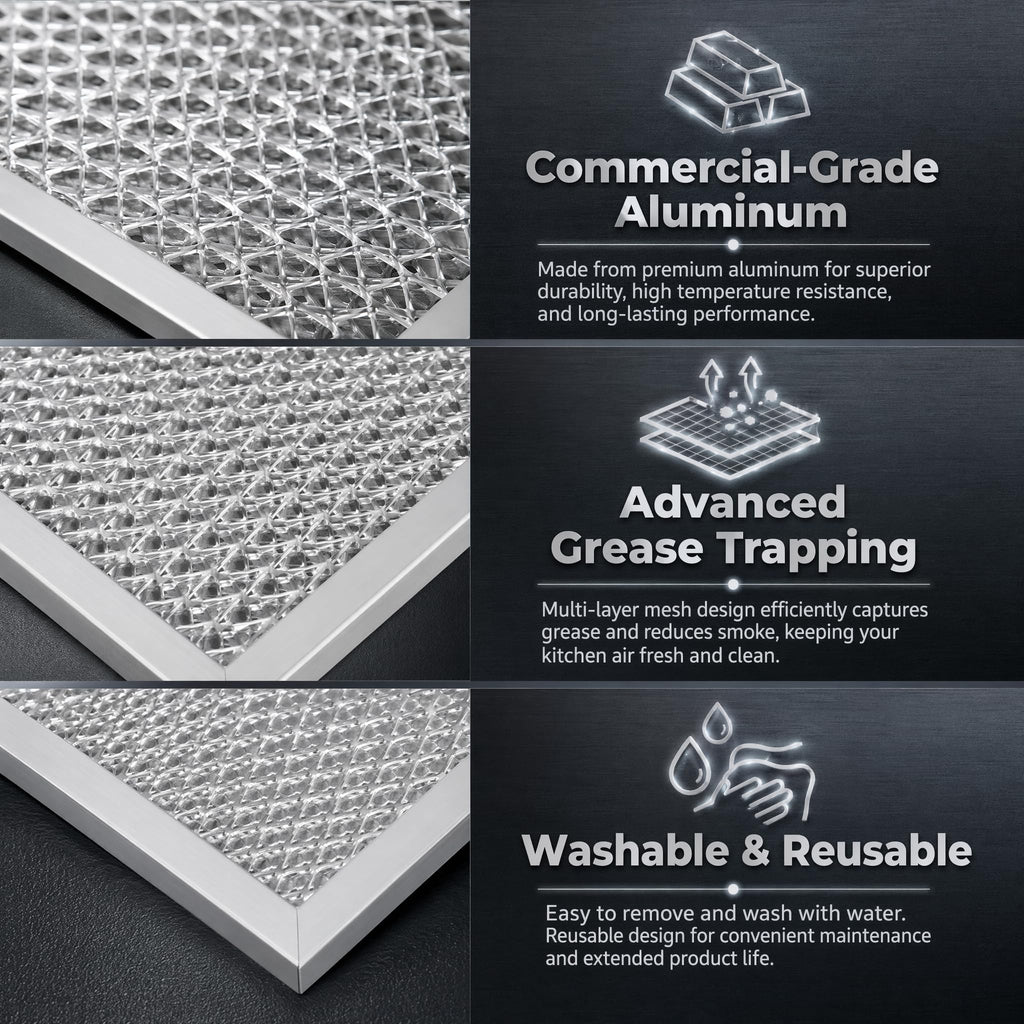 Aluminum Mesh Range Hood Filter 11.5"x17.25" 2 Pack N197191