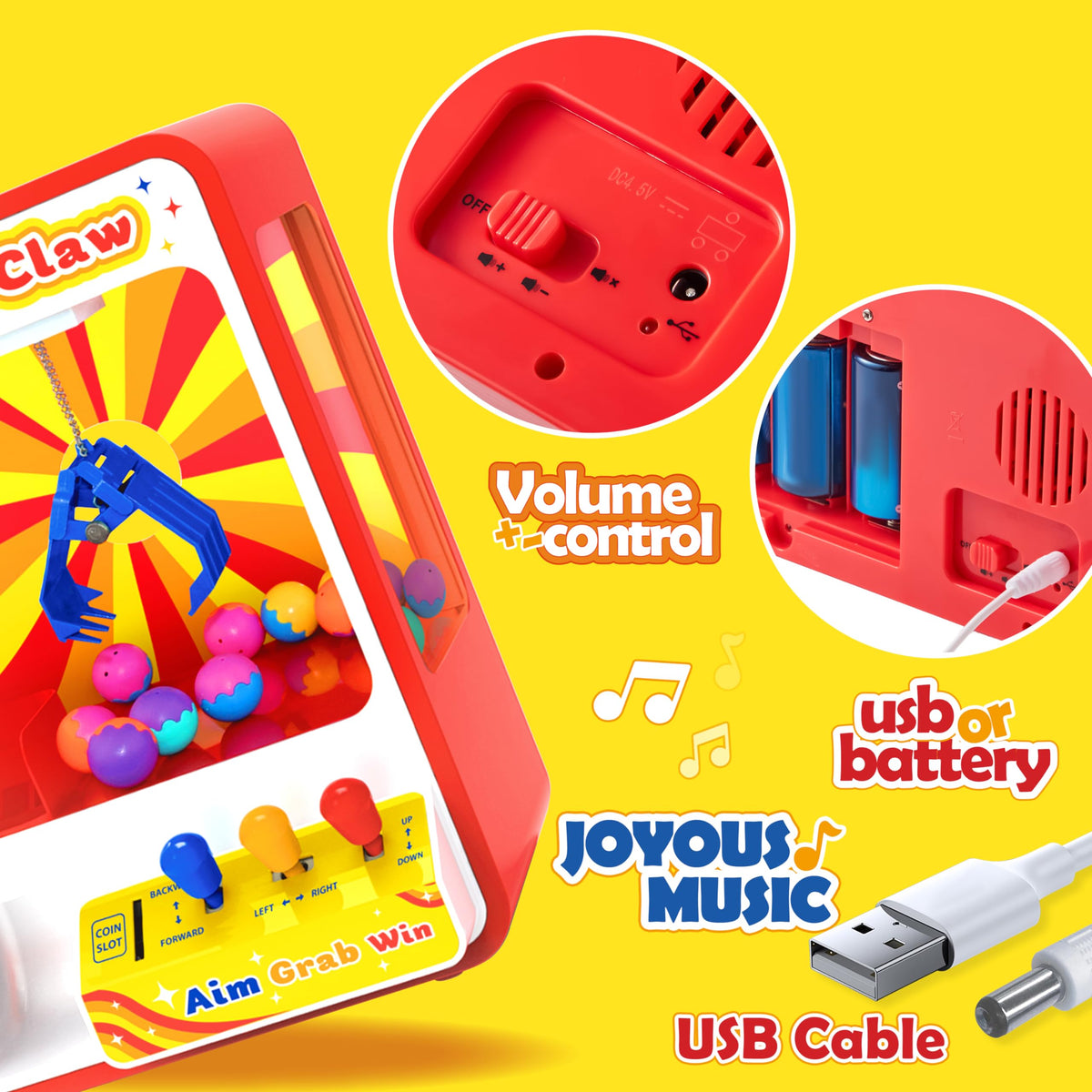 Claw Machine Arcade Toy with LED Light A46793