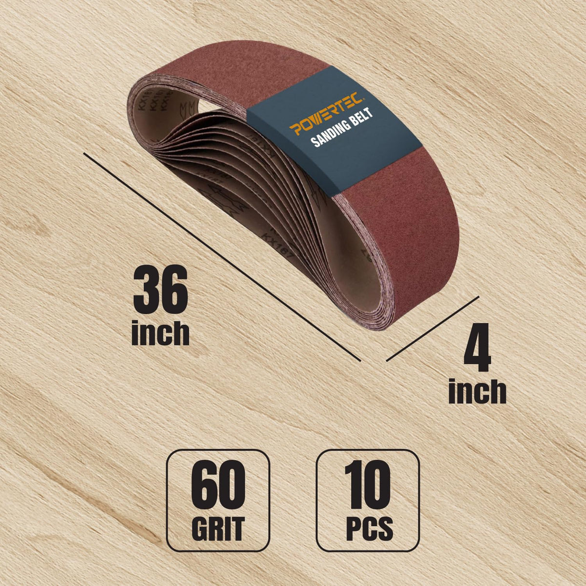 4 x 36 Inch 30pk Aluminum Oxide Sanding Belts E12174