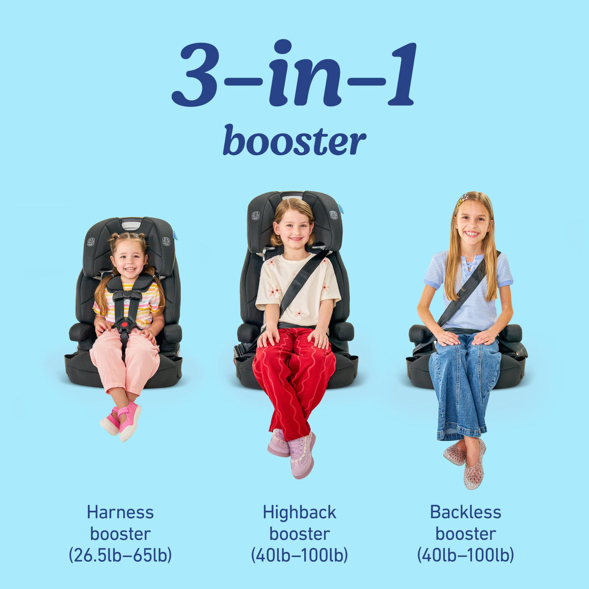 3-in-1 Harness Booster Car Seat T95736