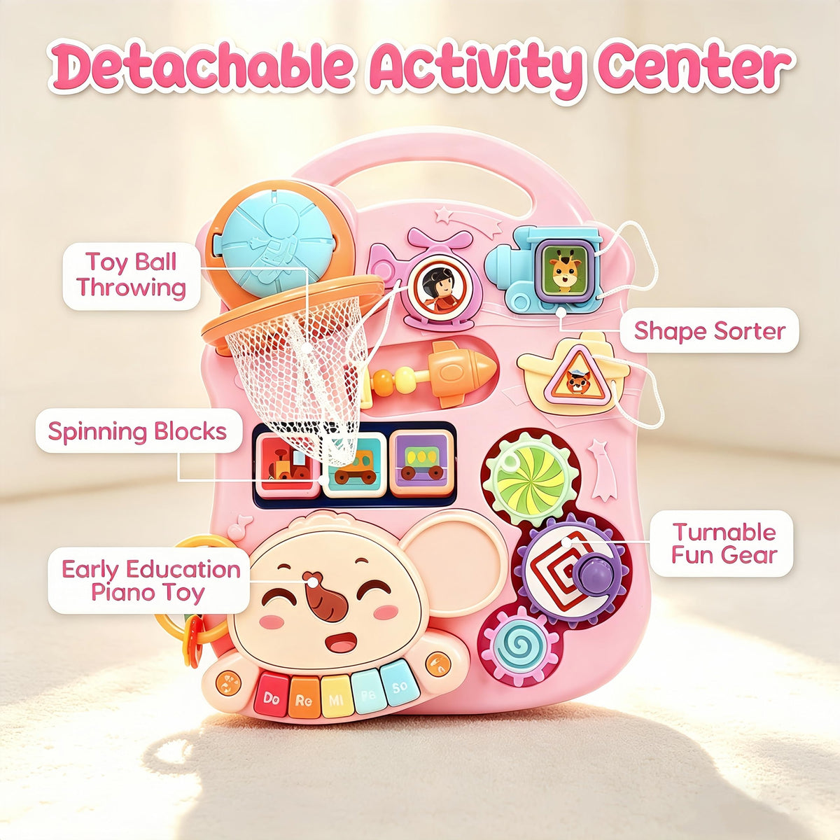 2-in-1 Baby Walker with Detachable Activity Center F1650