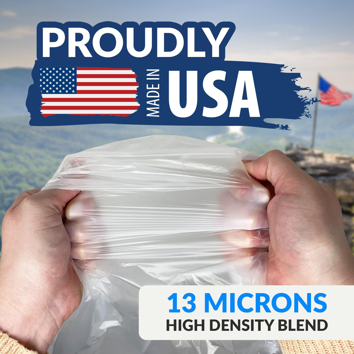 Clear Trash Bags with Twist Ties 250 Count Heavy Duty L341