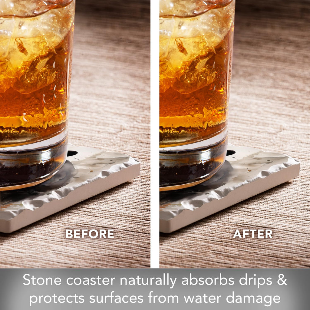 Absorbent Stone Coasters, Set of 4 P296