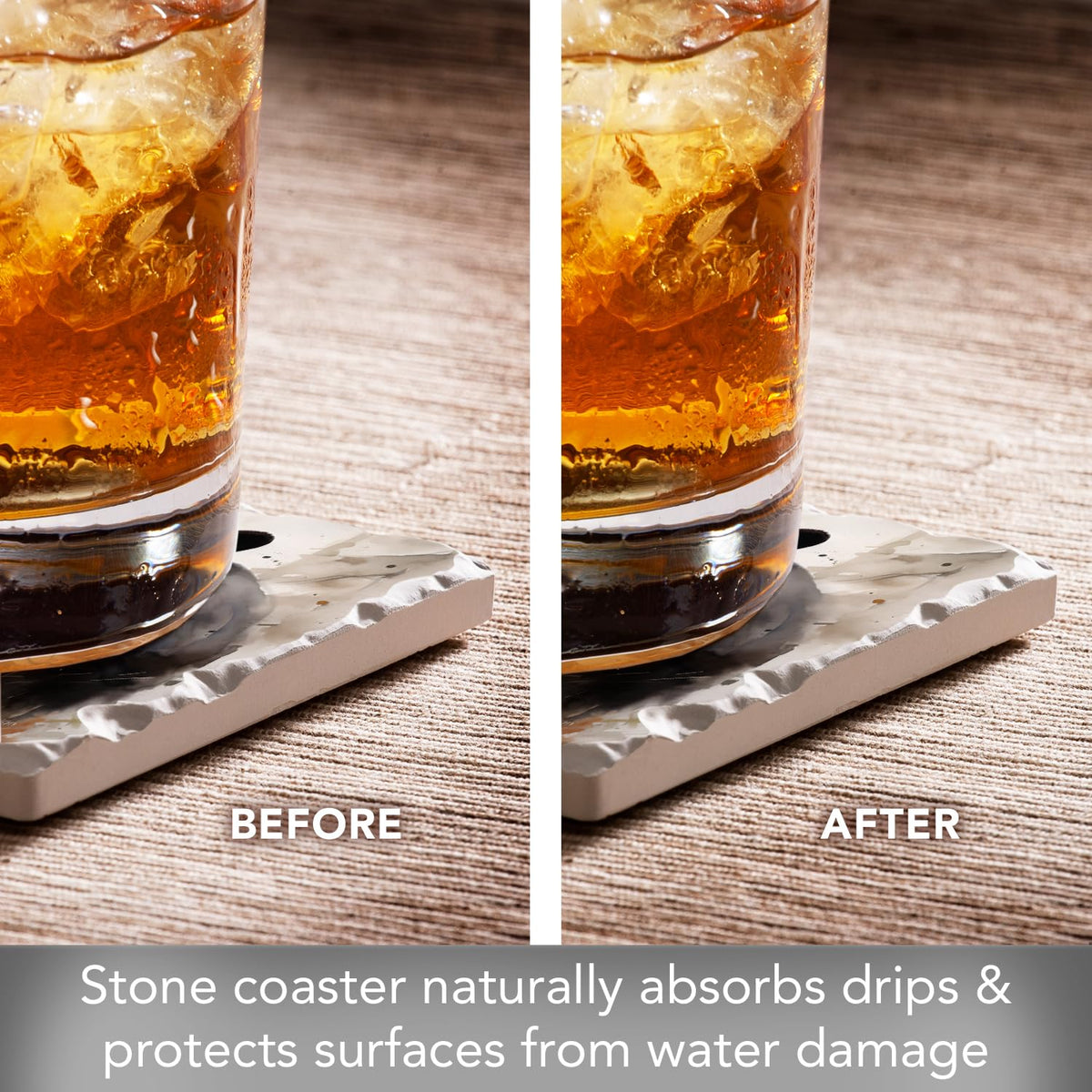 Absorbent Stone Coasters, Set of 4 P296