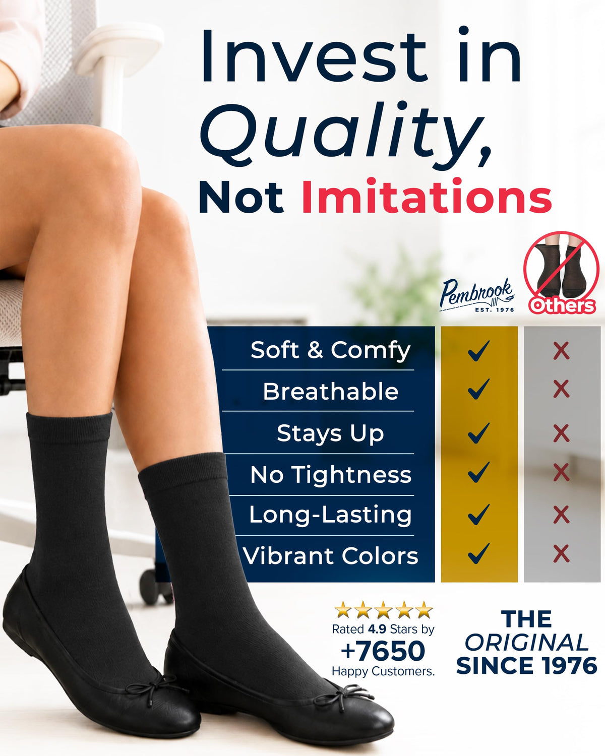 Bamboo Viscose Crew Dress Socks Women 4 Pairs T98313