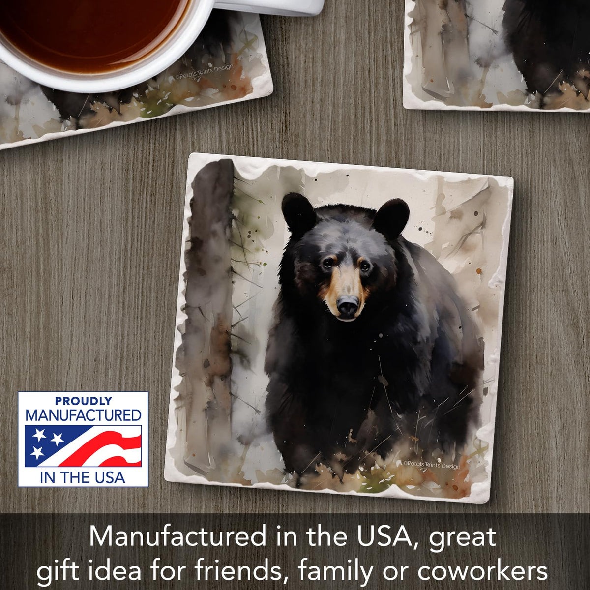 Absorbent Stone Coasters, Set of 4 P296