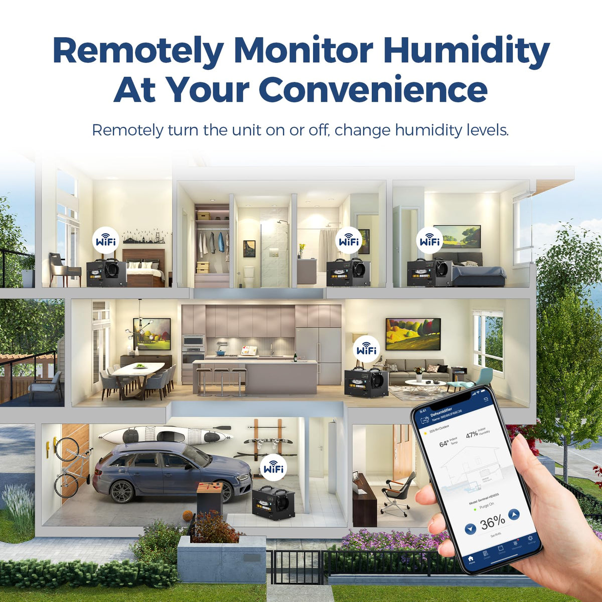 120 Pints Wi-Fi Dehumidifier with Pump E905